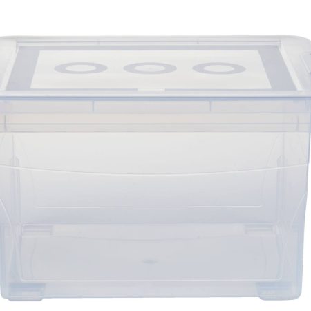 type A Clarity Transparent Storage Box with Lid, 32-L