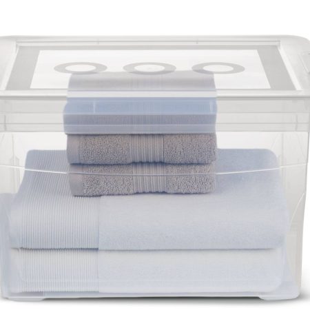 type A Clarity Transparent Storage Box with Lid, 32-L