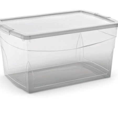 type A Clarity Transparent Storage Box with Lid, 50-L