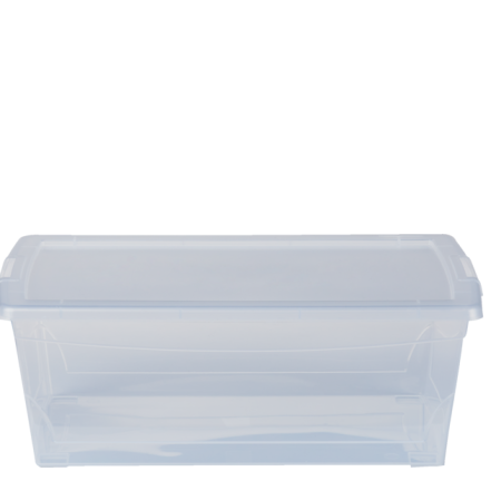 type A Clarity Transparent Storage Box with Lid, 9-L