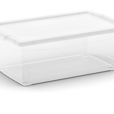 type A Clarity Transparent Storage Box with Lid, 9-L