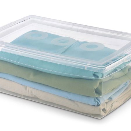 type A Clarity Transparent Storage Box with Lid, 9-L