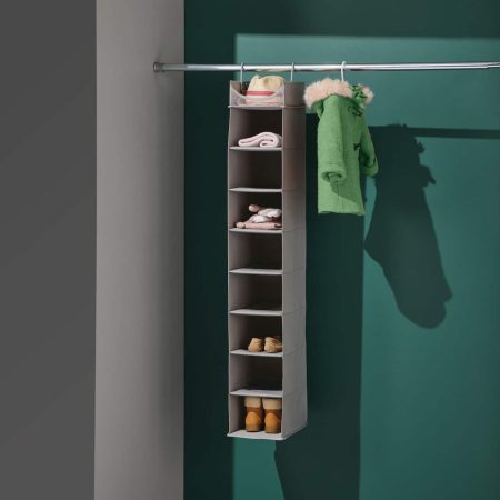 type A Ease 8-Shelf Hanging Closet Organizer, Grey