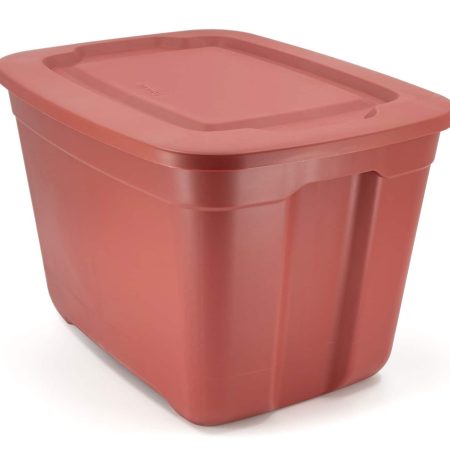 type A Restore Stackable Storage Box with Lid, 68-L, Red