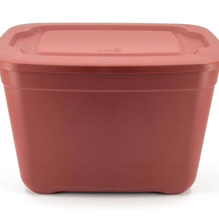 type A Restore Stackable Storage Box with Lid, 68-L, Red