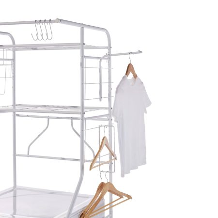 type A Linear Single-Unit Laundry Organization System, White