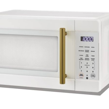 Vida by PADERNO Microwave Oven, White/Gold, 1.1-cu-ft