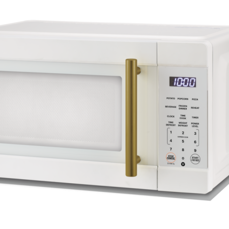 Vida by PADERNO Microwave Oven, White/Gold, 1.1-cu-ft