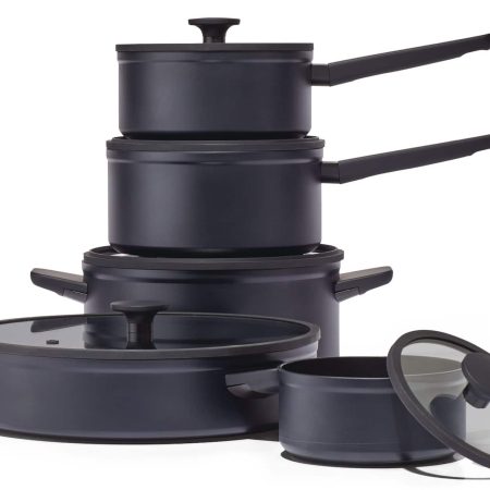 Vida by PADERNO 10-Piece Non-Stick Cookware Set, Black