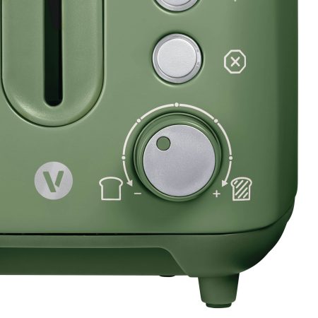 Vida by PADERNO Colour Series 2-Slice Toaster with 3 Settings, Matcha