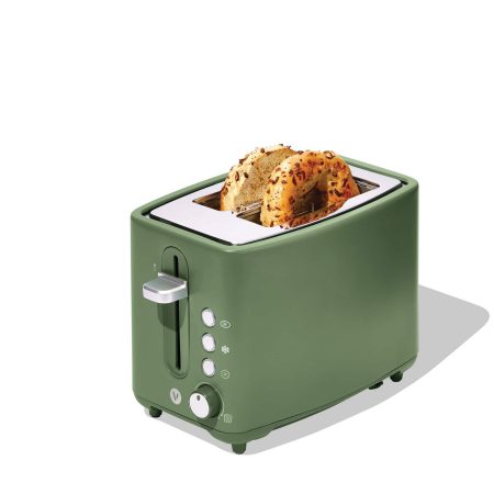 Vida by PADERNO Colour Series 2-Slice Toaster with 3 Settings, Matcha