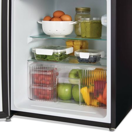 Vida by PADERNO 2-Door Stainless Steel Fridge, 3.1 Cu-Ft