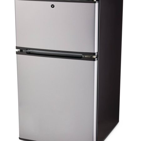 Vida by PADERNO 2-Door Stainless Steel Fridge, 3.1 Cu-Ft