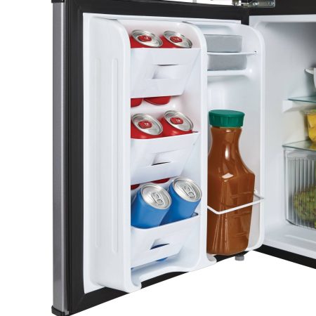 Vida by PADERNO 2-Door Stainless Steel Fridge, 3.1 Cu-Ft