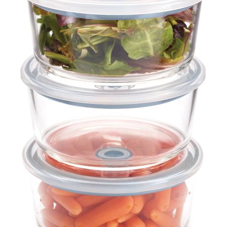 Vida by PADERNO Glass Food Storage Set, 4-Cup, 6-pc