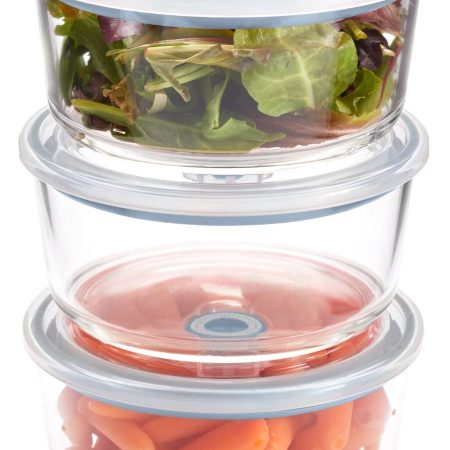 Vida by PADERNO Glass Food Storage Set, 4-Cup, 6-pc