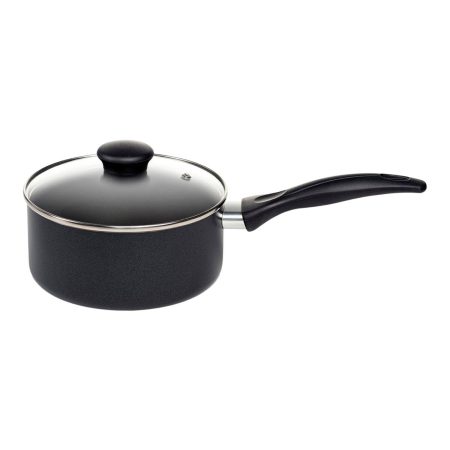 T-fal Viva Saucepan, Non-Stick, Dishwasher & Oven Safe, Black, 2qt