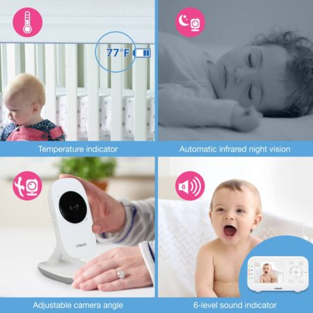 VTech VM3252-2 Digital Video Baby Monitor with 2 Cameras