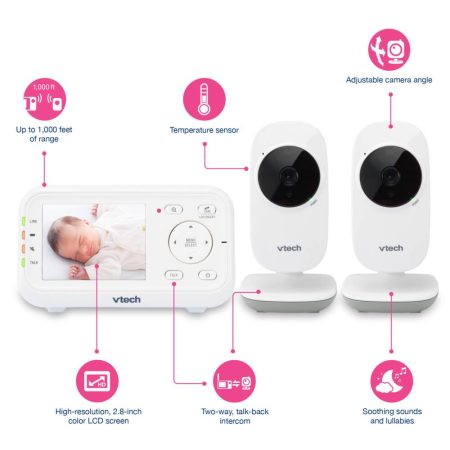 VTech VM3252-2 Digital Video Baby Monitor with 2 Cameras