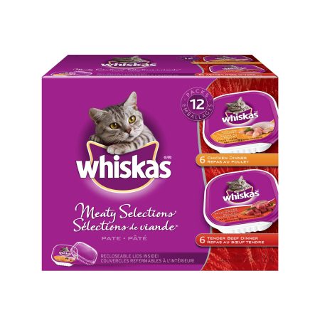 Whiskas Meaty Selections Wet Cat Food, 1.2-kg, 12-Pk