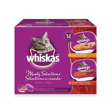 Whiskas Meaty Selections Wet Cat Food, 1.2-kg, 12-Pk