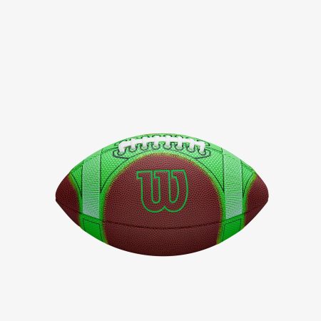 Wilson Hylite Junior Kids' Composite Football, Brown/Green