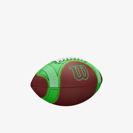 Wilson Hylite Junior Kids' Composite Football, Brown/Green