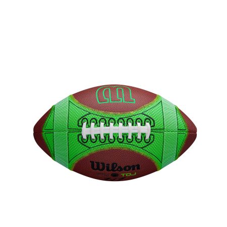 Wilson Hylite Junior Kids' Composite Football, Brown/Green