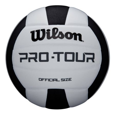 Wilson Pro-Tour Indoor Volleyball, White/Black, Official Size