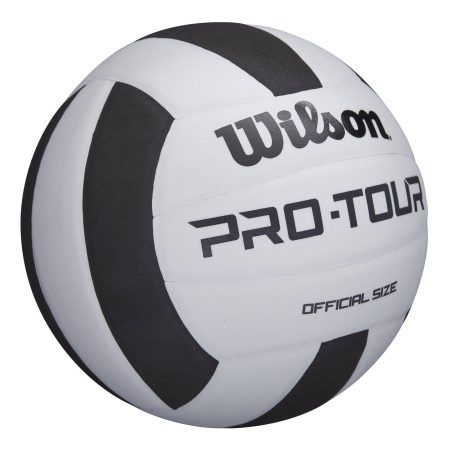 Wilson Pro-Tour Indoor Volleyball, White/Black, Official Size