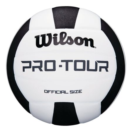 Wilson Pro-Tour Indoor Volleyball, White/Black, Official Size