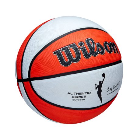 Wilson WNBA Authentic Series Youth Kids' Outdoor Basketball, Size 6, Orange/White