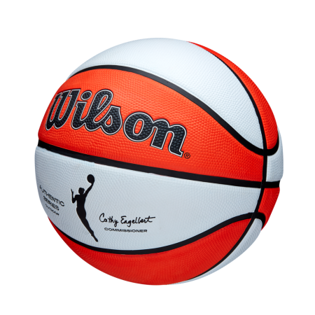 Wilson WNBA Authentic Series Youth Kids' Outdoor Basketball, Size 6, Orange/White