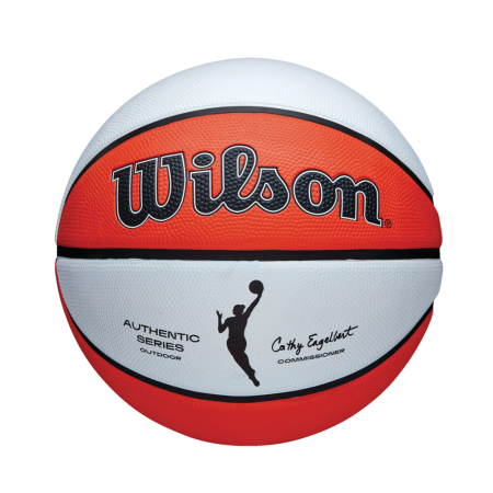 Wilson WNBA Authentic Series Youth Kids' Outdoor Basketball, Size 6, Orange/White