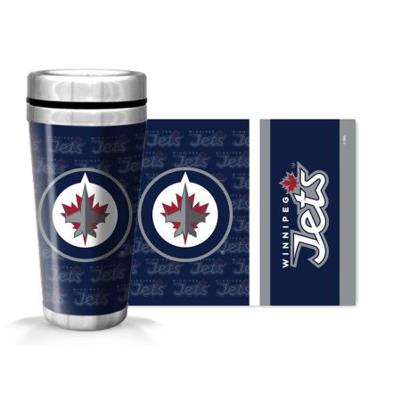 NHL Winnipeg Jets Full Wrap Wallpaper Travel Mug, 14-oz