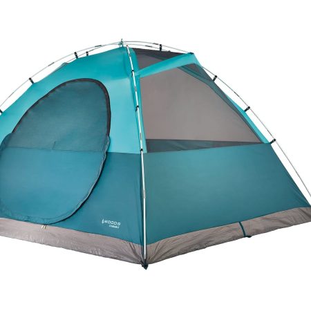 Woods Creekside 3-Season, 6-Person Camping Dome Tent w/ Canopy/Awning, Rain Fly & Carry Bag