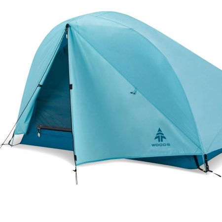 Woods O'HARA 2-Person, 3-Season Backcountry Camping Tent w/ 1 Door, Vestibule, Rain Fly & Carry Bag