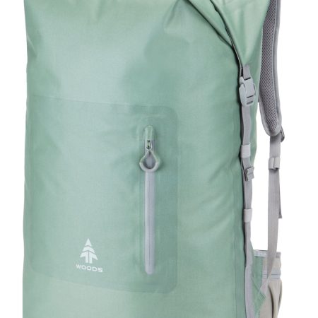 Woods Portage Roll Top Waterproof Dry Backpack For Camping/Hiking/Canoeing/Kayaking, 65-L