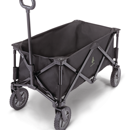 Woods Outdoor Collapsible Folding Utility Standard Wagon w/ Carry Bag, 150 lb Capacity, Black