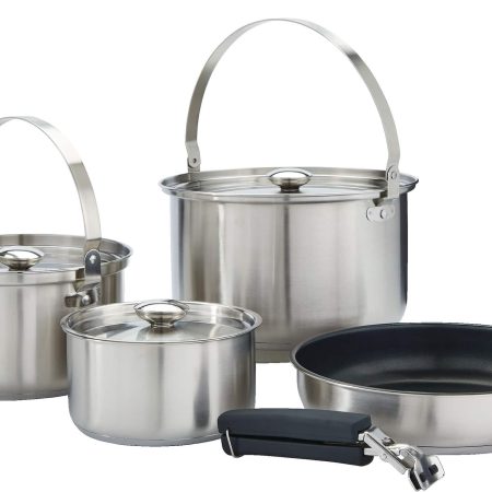 Woods™ Viand Stainless Steel Camping Pot Set, 4-pc