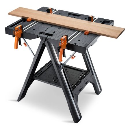 Worx Pegasus Foldable Worktable / Sawhorse with Quick Clamps, 31-in x 25-in x 32-in