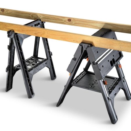 Worx Pegasus Foldable Worktable / Sawhorse with Quick Clamps, 31-in x 25-in x 32-in