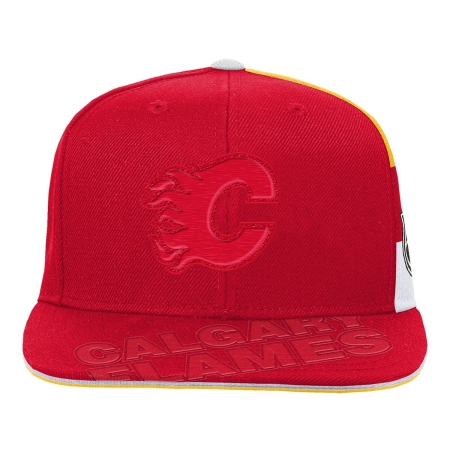 Youth Calgary Flames Outerstuff Face Off Structured Adjustable Cap