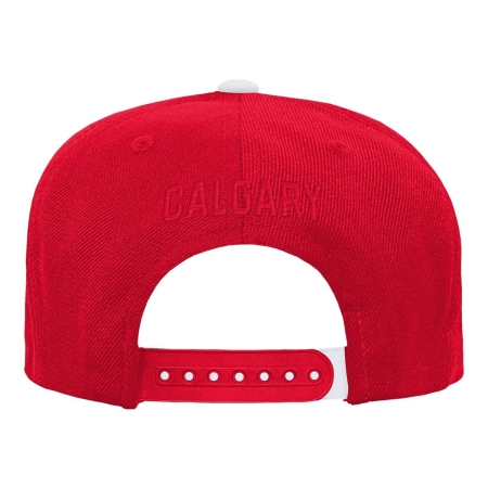 Youth Calgary Flames Outerstuff Face Off Structured Adjustable Cap