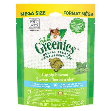 Greenies Feline Catnip Flavour Cat Dental Treat, 4.6-oz