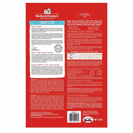 Freeze-Dried Dandy Lamb Dinner Patties Dog Food