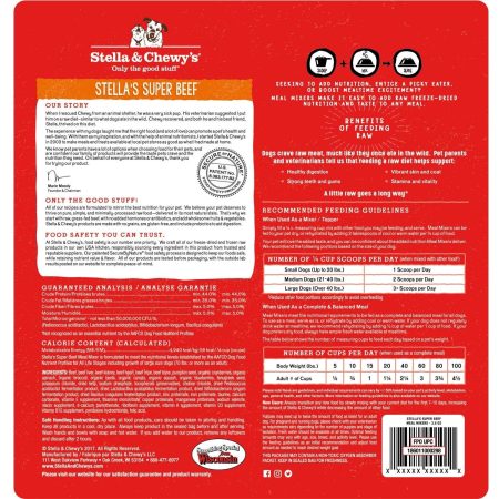 Freeze-Dried Stella's Super Beef Meal Mixers Dog Food