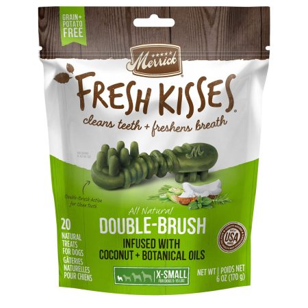 Fresh Kisses Double-Brush Coconut & Botanical Oils X-Small Breed Dog Treats