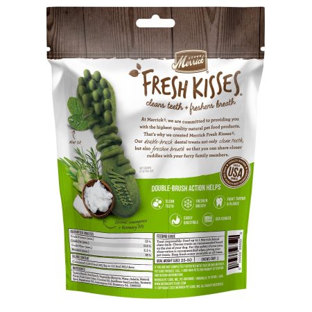 Fresh Kisses Double-Brush Coconut & Botanical Oils Medium Breed Dog Treats