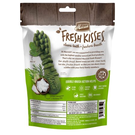 Fresh Kisses Double-Brush Coconut & Botanical Oils Large Breed Dog Treats